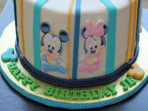 Disney Baby Boy First Birthday Cake