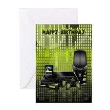 Gadget Lover's Birthday Greeting Card With Technol for