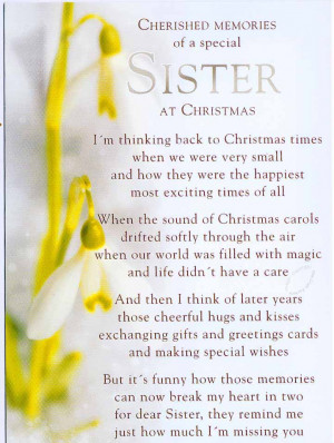 CM12 - Cherished Memories of a Special Sister at Christmas