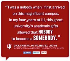 IU Alumni Association: Quote by legendary sportscaster and IU alumnus ...