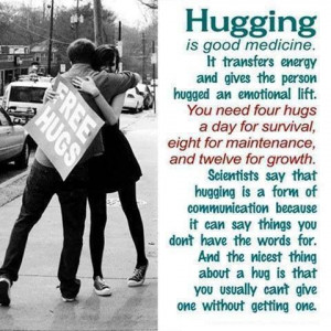 No wonder i love giving hugs!