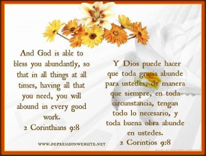 Bible quotes about life 2 Corinthians 9 8