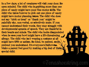 Special Needs Halloween Plea