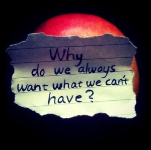 Why do we always want what we can't have