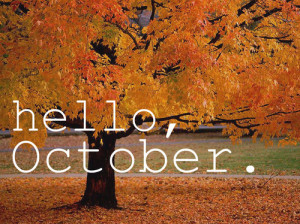 autumn, cute, leaves, october, orange, photography, text