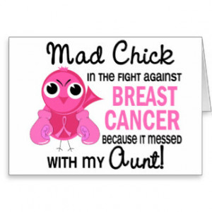Mad Chick 2 Aunt Breast Cancer Card