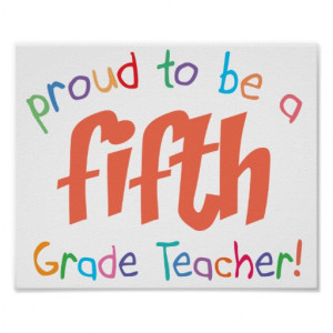 Proud 5th Grade Teacher Poster