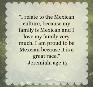 am so, so proud that my son considers himself to be Mexican, even ...