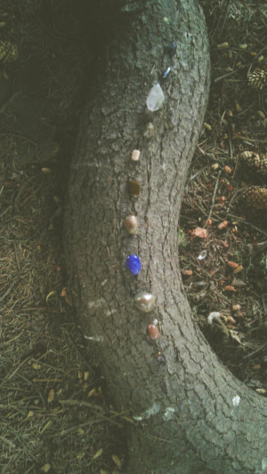 ... indie Shady crystals gypsy Stones hot as hell adventuring tree root