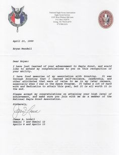 ... congratulatory letters for your Eagle Scout « Bryan on Scouting More