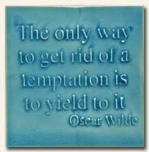 Oscar Wilde Temptation Quote tile