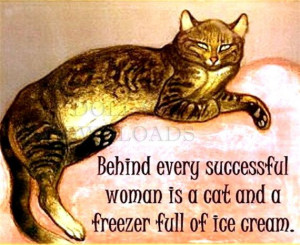 Tabby Cat Quote Behind Every Successful Woman Digital Image Download ...