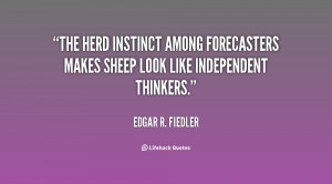 The herd instinct among forecasters makes sheep look like independent ...