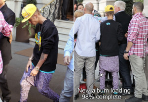 Funny Picture - Justin Bieber saggy pants - New album loading, 98% ...