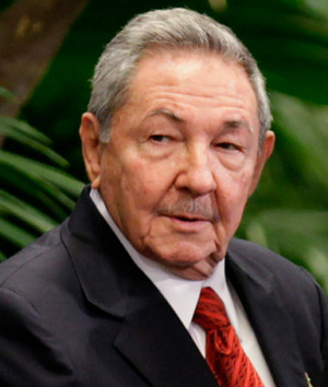 Raul Castro, President of Cuba, addressing the National Assembly; Cuba ...