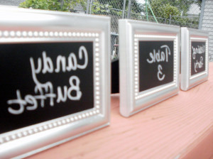 ... Mini Elegant Beaded Frames with Chalkboard Label Place Setting Wedding