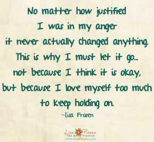 Let go of anger quote via www.MyRenewedMind...