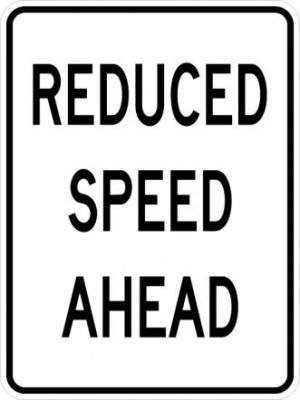 reduce speed ahead r2 5a reflective sheeting on aluminum radius ...