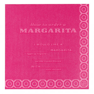 Jonathan Adler Cocktail Napkins with Sayings - Margarita