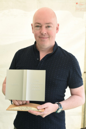 John Boyne receives the Platinum Book Award at the Hay Festival for ...