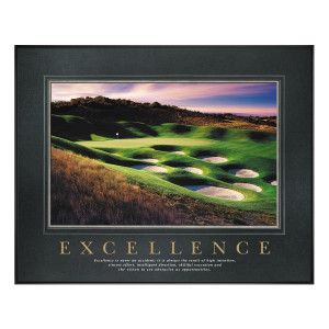 Excellence Golf Motivational Poster