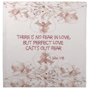No Fear in Love Bible Verses Printed Napkin