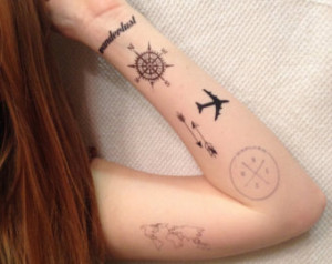 Travel Inspired Tattoos 6 travel temporary tattoos
