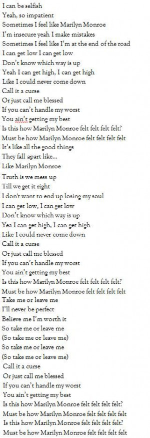 Marilyn Monroe Lyrics by nick minaj