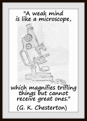 weak mind is like a microscope, which magnifies trifling things but ...
