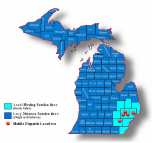 ... moving service area. We relocate anywhere in the State of Michigan MI
