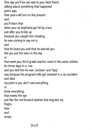 Self Harm Quotes And Poems Self harm cutting tumblr