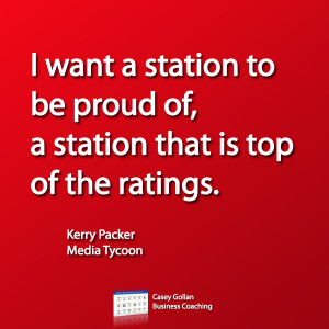 want a station to be proud of, a station that is top of the ratings