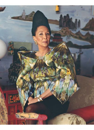 China Machado wears Alexander McQueen’s silk satin dress, to order ...