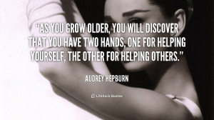 quote Audrey Hepburn as you grow older you will discover 88947 png