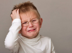 Yes, it looks like feelings have trapped your little boy into a box ...