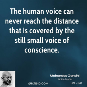 voice can never reach the distance that is covered by the still small ...