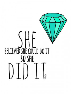 Believe in diamonds, print digital diamond quote love mint turquoise ...