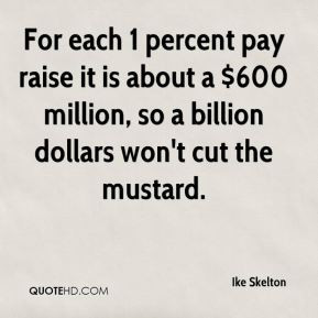 Ike Skelton - For each 1 percent pay raise it is about a $600 million ...