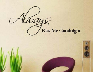 ... Me Goodnight Wall Decal Sticker Romantic Quote Wall Lettering Wall Art