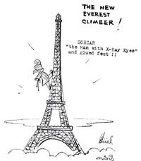 CARTOONS ON THE GREAT P.C.SORCAR, SR.