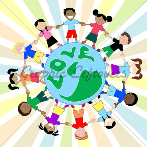 Children From All Around The World Sharing, Sho...