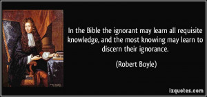 In the Bible the ignorant may learn all requisite knowledge, and the ...