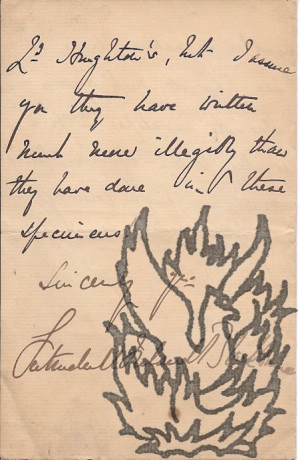 Signed from the Victorian author Gertrude Mary Ireland Blackburne