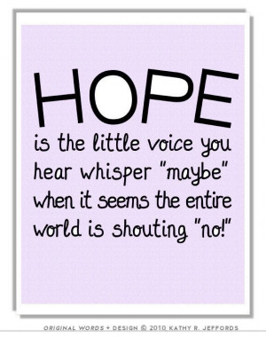Hope Art. Typographic Print. Inspirational Quote Art. Motivational ...