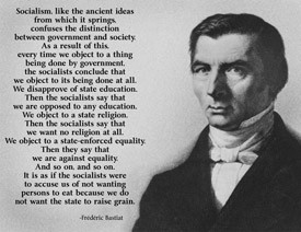 Frederic Bastiat Socialism Quote Poster