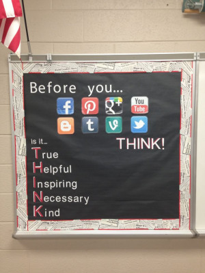 High School Bulletin Boards | THINK bulletin board for high school ...