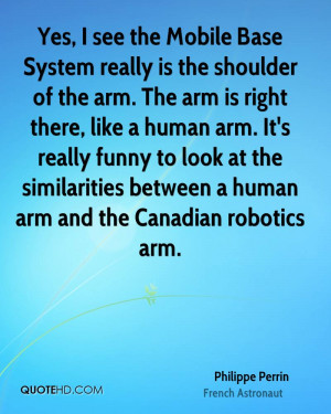 ... funny to look at the similarities between a human arm and the Canadian