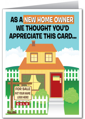 Happy Birthday to Your House Real Estate Card