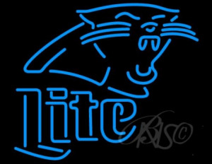 Miller Lite Carolina Panthers NFL Beer Neon Sign