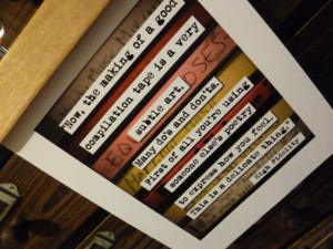 High Fidelity Mix Tape Movie Quote Print by chicalookate on Etsy